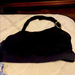 Black bathing suit top, one strap